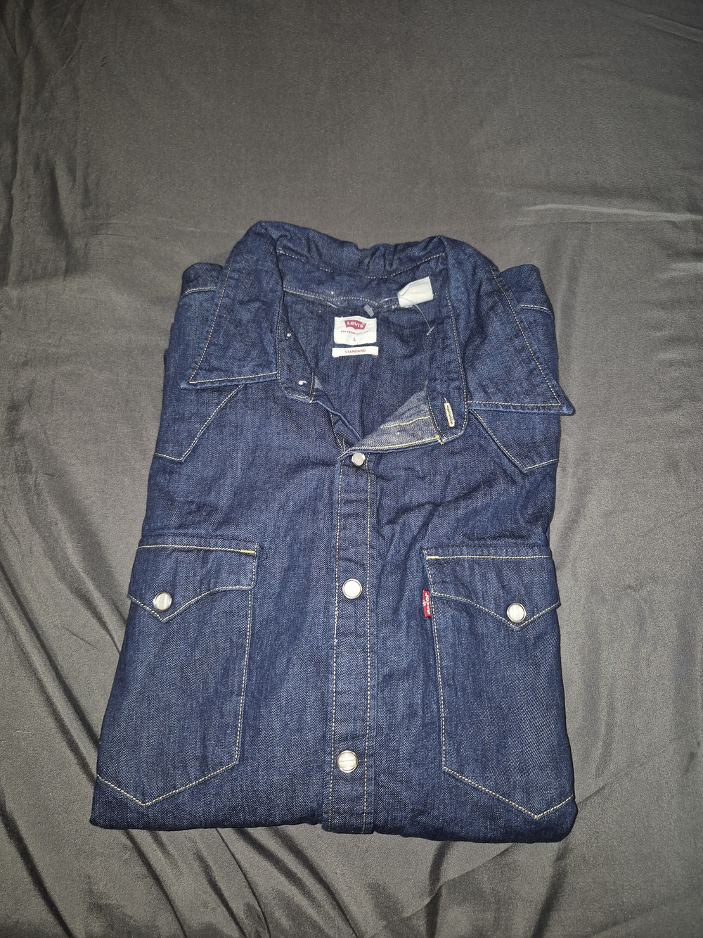 Levi's Dark Blue Denim Western Shirt